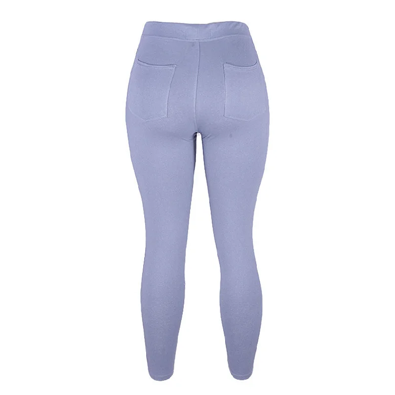 REDTAG Blue Leggings for Women