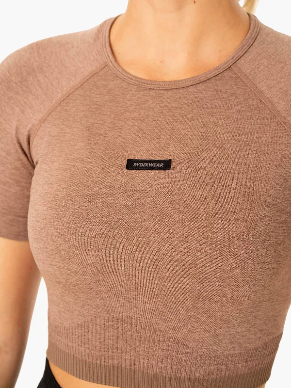 Excel Seamless T-Shirt - Mocha Marl