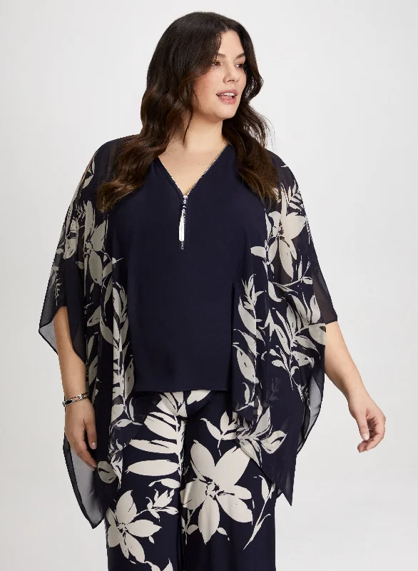 Joseph Ribkoff - Drape Sleeve Poncho Top