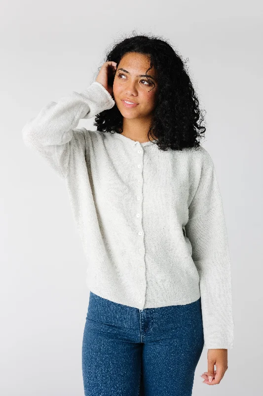 Aria Soft Cardigan - Light Grey