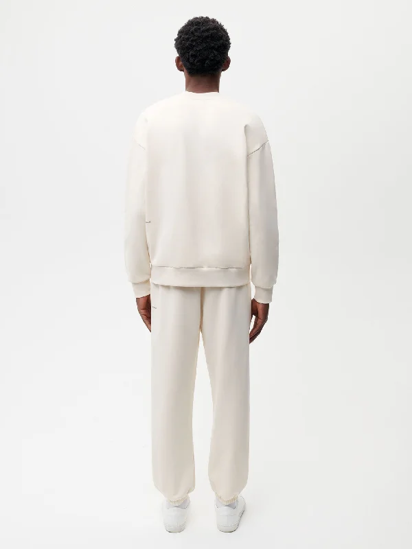 In Conversion Cotton Track Pants—cotton white