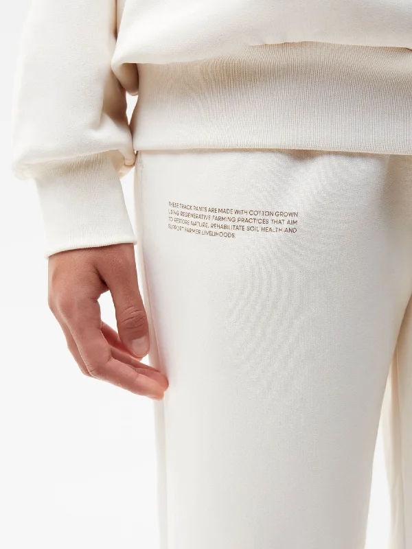 In Conversion Cotton Track Pants—cotton white