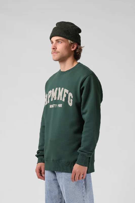 RPM Mens College Crew Pine Needle