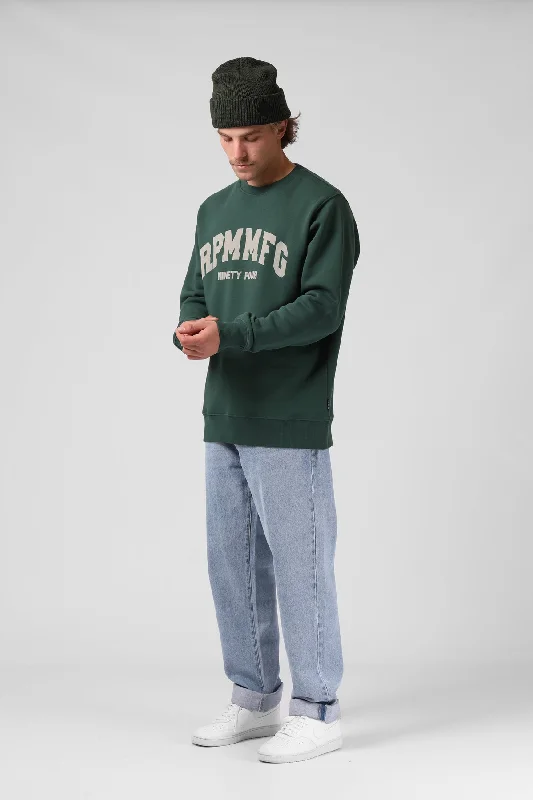 RPM Mens College Crew Pine Needle