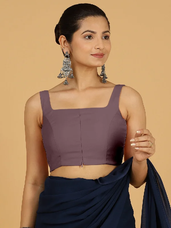 Nirma x Rozaana |  Saree Blouse in Purple Mauve