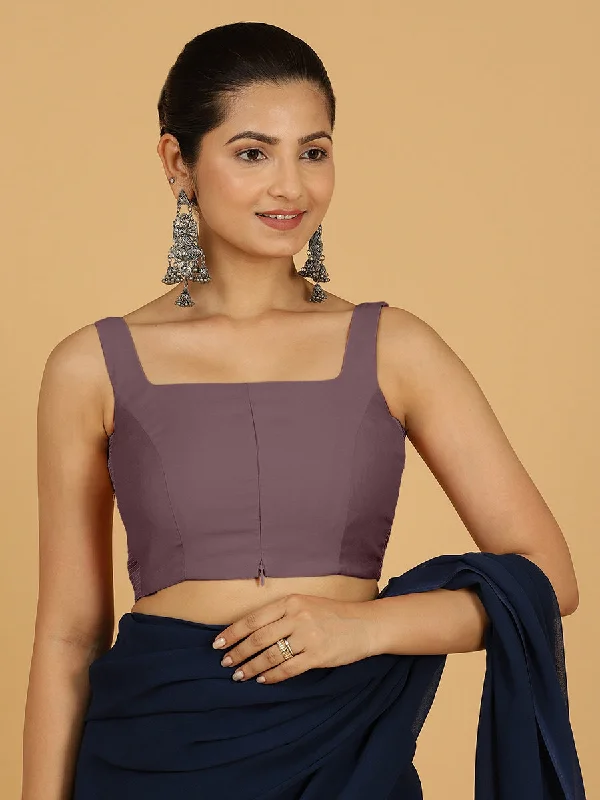 Nirma x Rozaana |  Saree Blouse in Purple Mauve