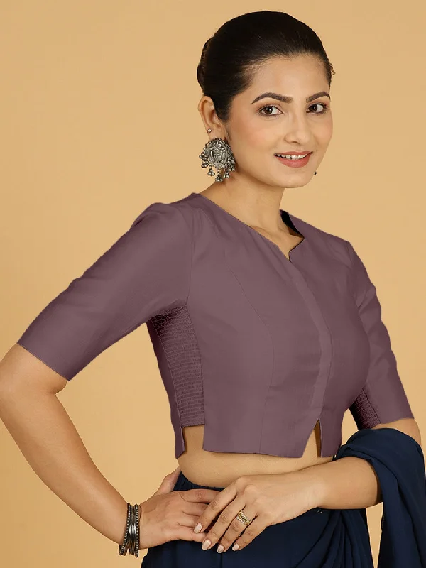 Rekha x Rozaana | Long Saree Blouse in Purple Mauve