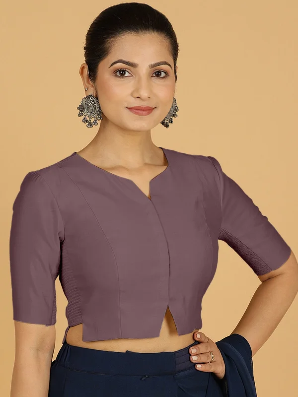 Rekha x Rozaana | Long Saree Blouse in Purple Mauve