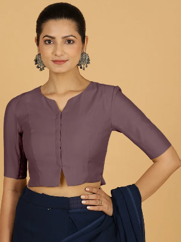 Rekha x Rozaana | Long Saree Blouse in Purple Mauve