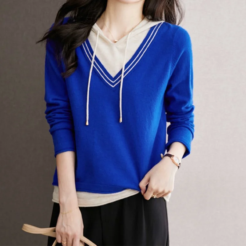 Shift Paneled Long Sleeve Sweater