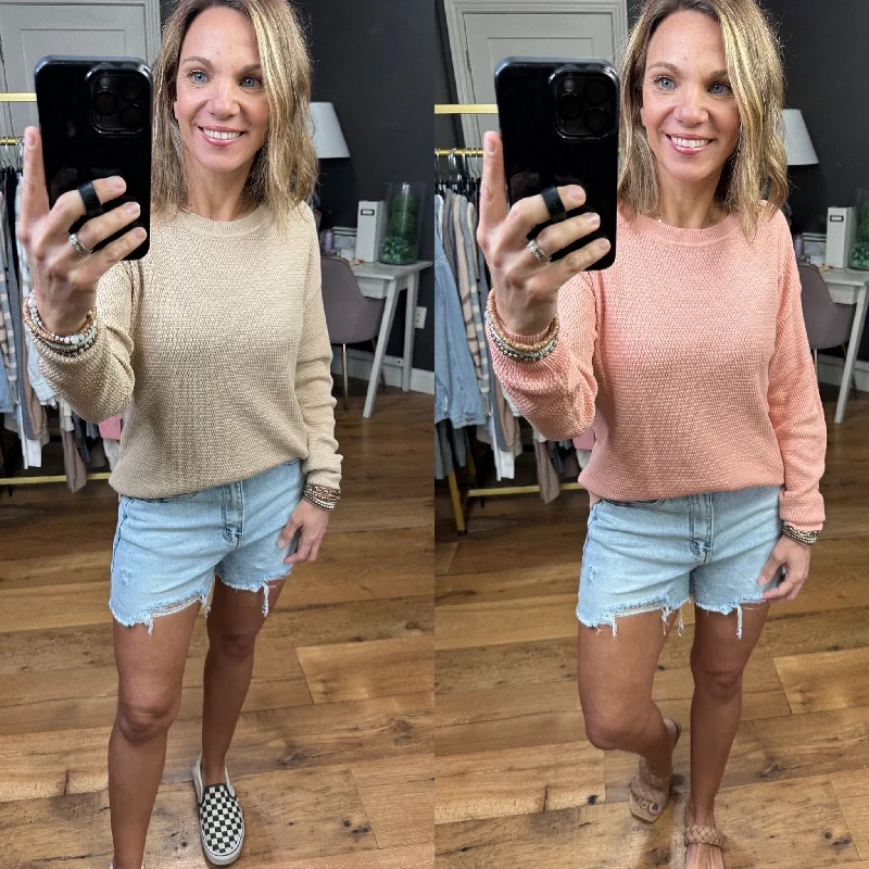 The Right Category Waffle Lightweight Sweater - Multiple Options