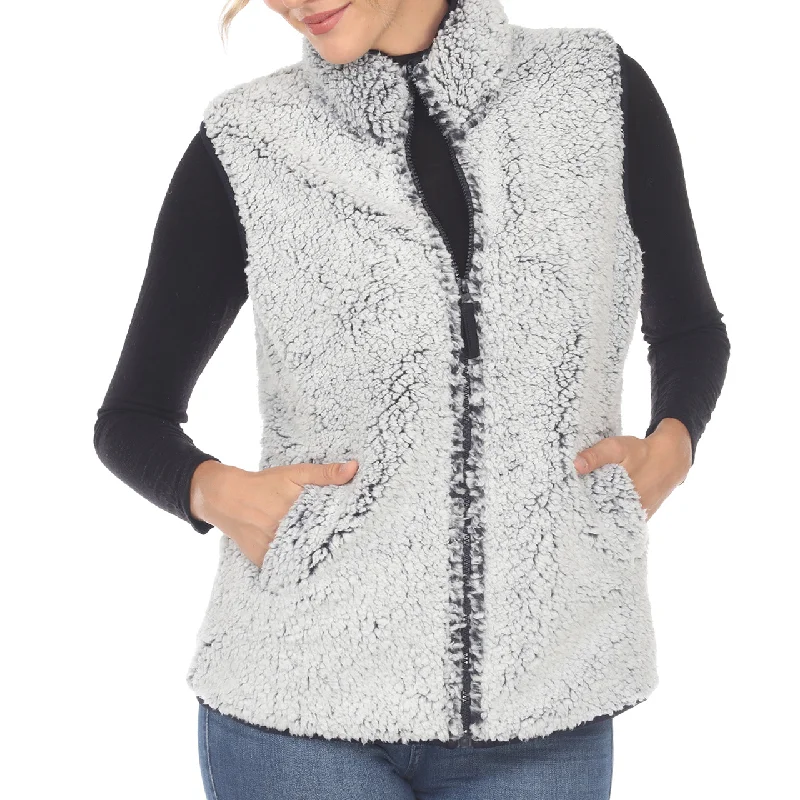 Zip Up Sherpa Vest