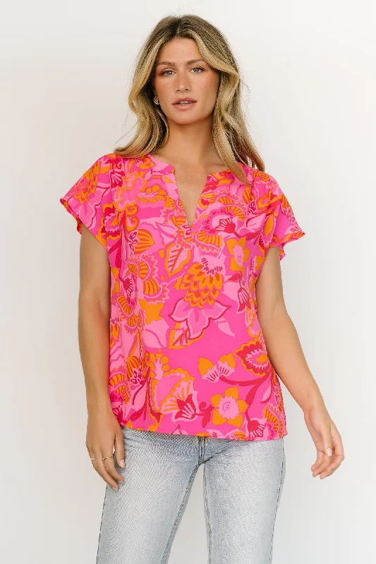 Macey Top |  Pink Multi