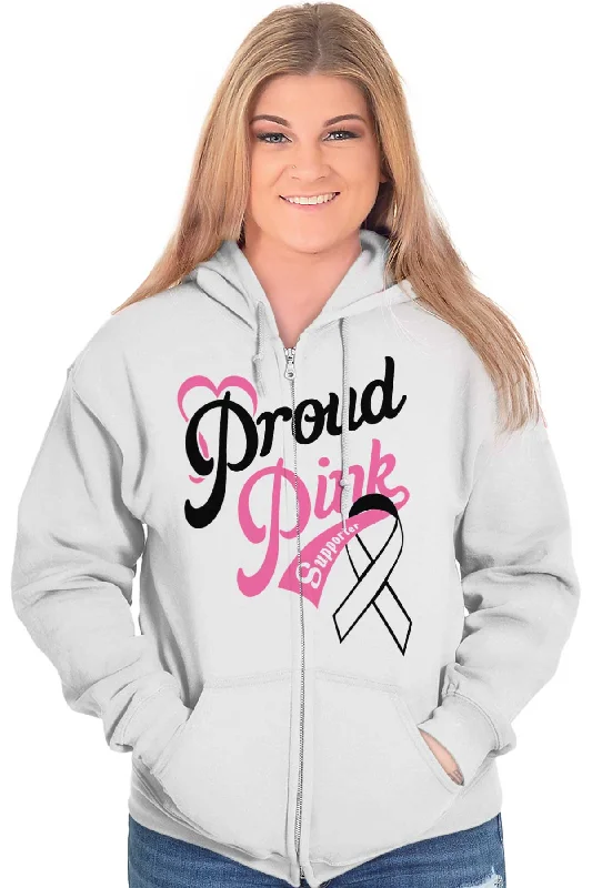 Breast Cancer Awareness Zip Hoodie