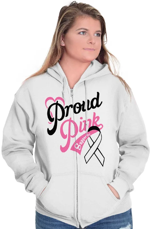 Breast Cancer Awareness Zip Hoodie