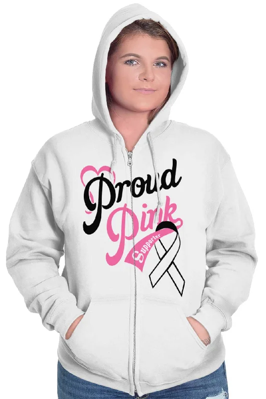 Breast Cancer Awareness Zip Hoodie