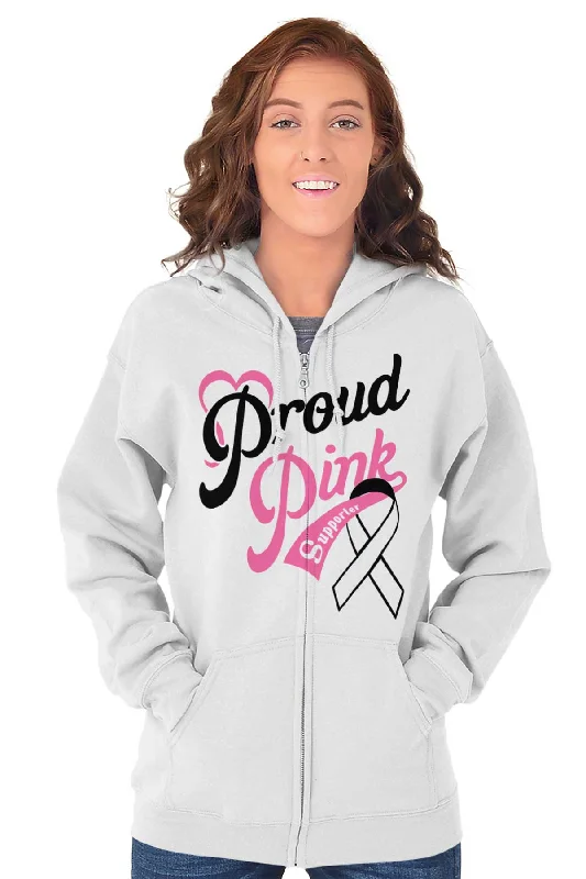 Breast Cancer Awareness Zip Hoodie