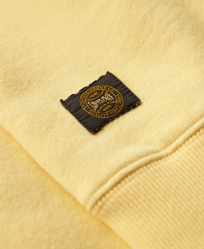 Applique Athletic Loose Sweat | Pale Yellow