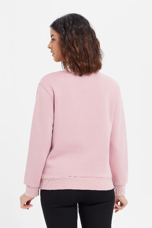 Women Pink Boston Sweatshirt