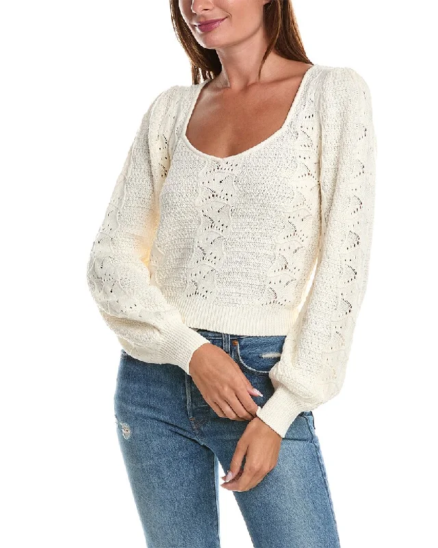 Saltwater Luxe Pointelle Sweater