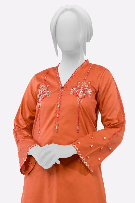 Rust Embroidered 2PC