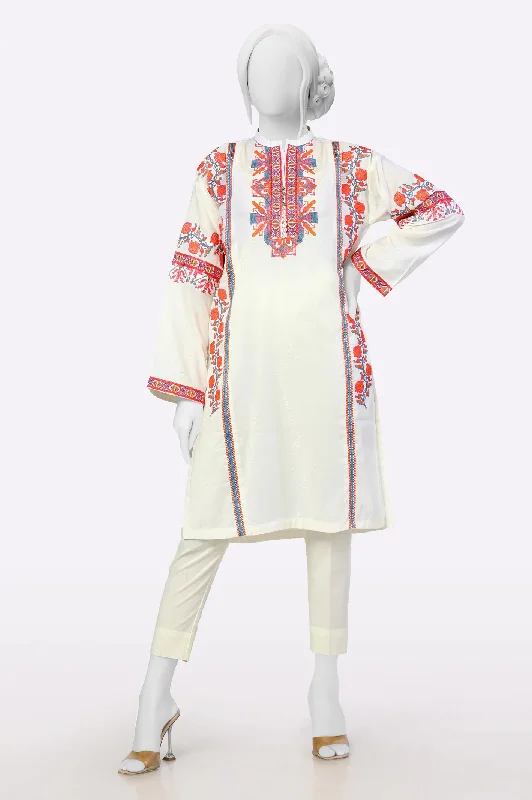 White Embroidered Kurti