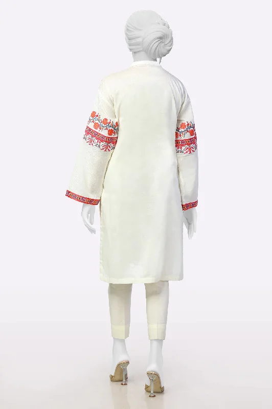 White Embroidered Kurti