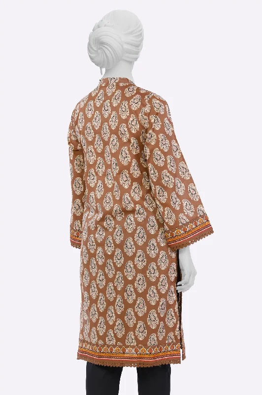 Brown Printed Kurti