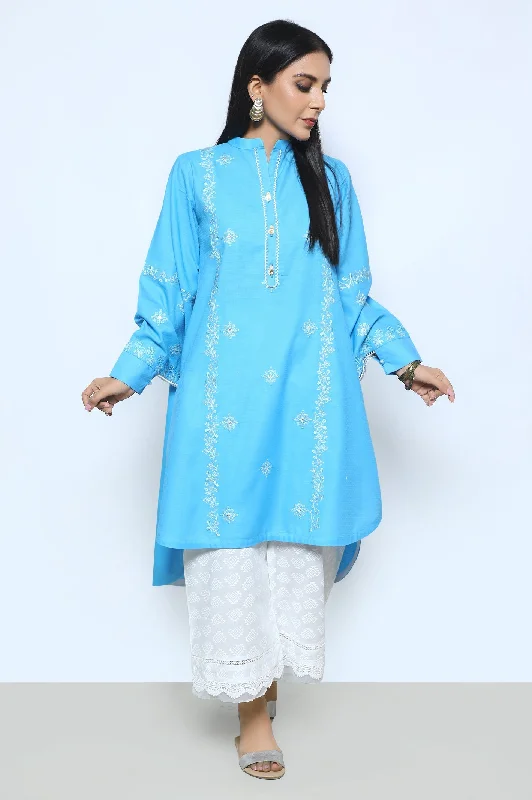 Blue Embroidered Kurti