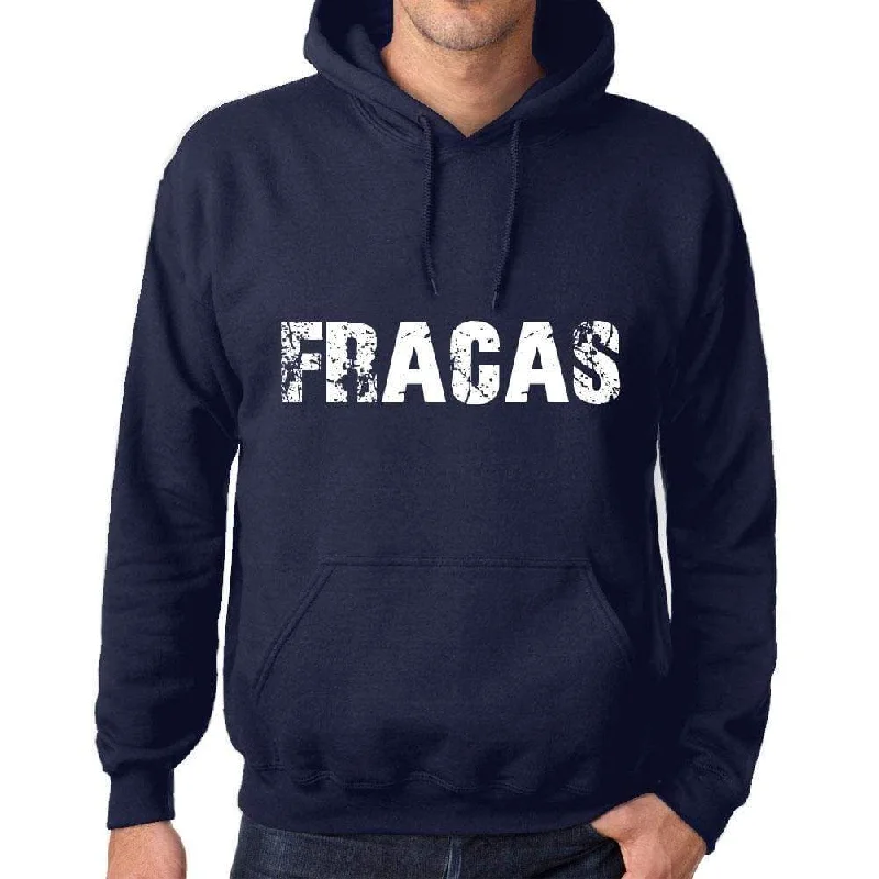 Unisex Printed Graphic Cotton Hoodie Popular Words FRACAS French Navy