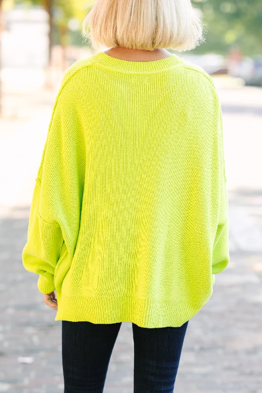 Give You Joy Lime Green Dolman Sweater