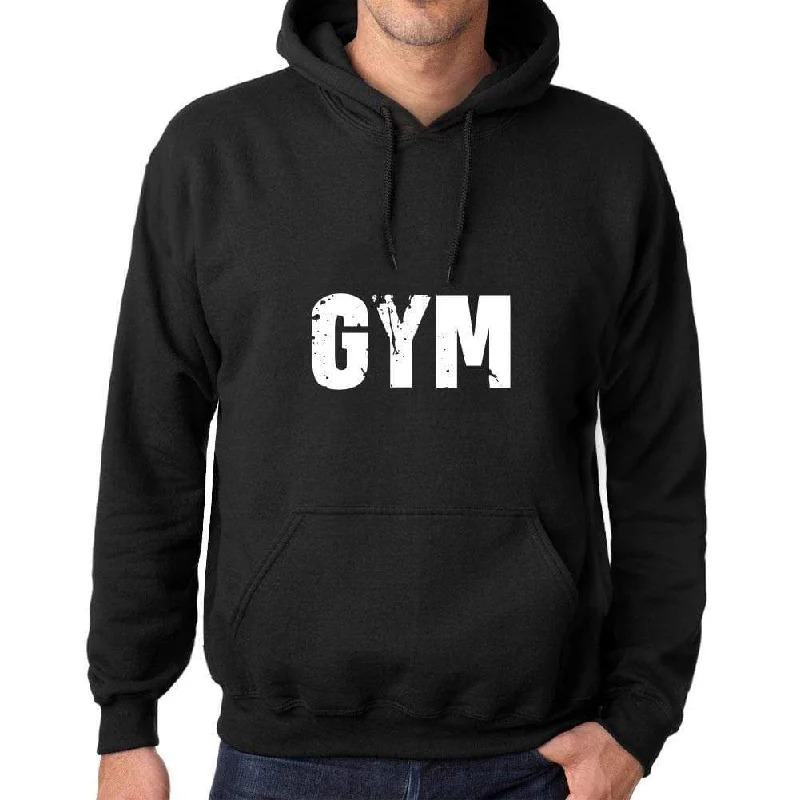 Men's Women's Unisex Printed Graphic Cotton Hoodie Soft Heavyweight Hooded Sweatshirt Pullover Popular Words GYM Deep Black