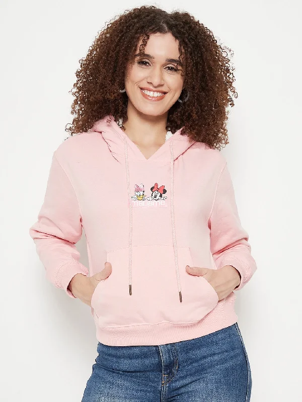 Madame Disney Printed Pink Sweat-Shirt