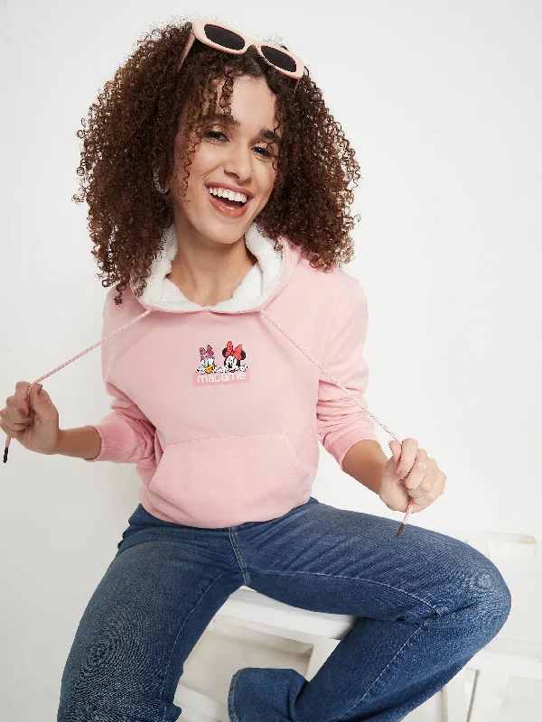 Madame Disney Printed Pink Sweat-Shirt