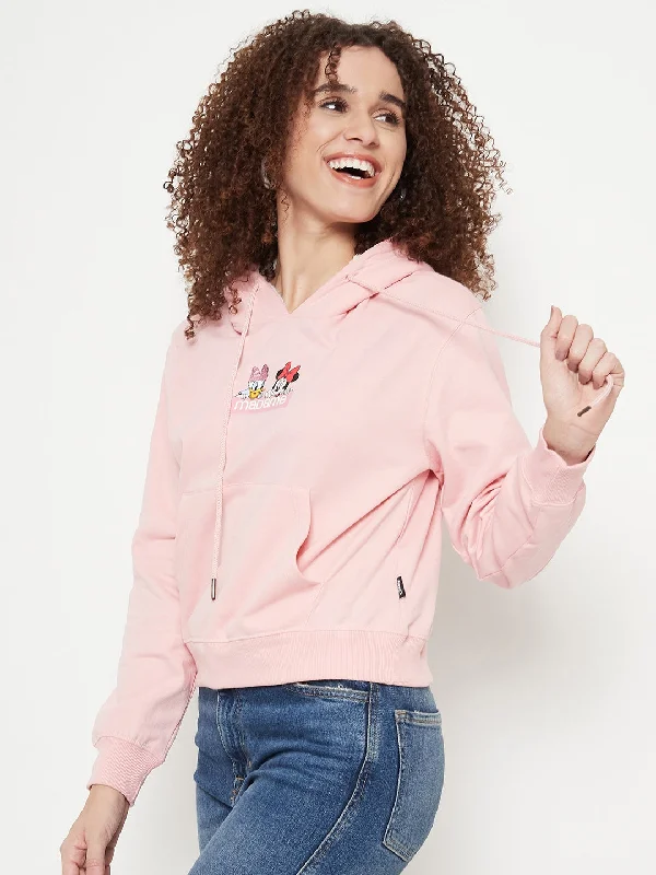 Madame Disney Printed Pink Sweat-Shirt