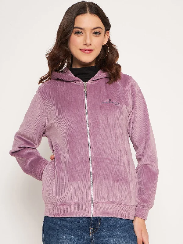 Madame Mauve Solid Sweatshirt