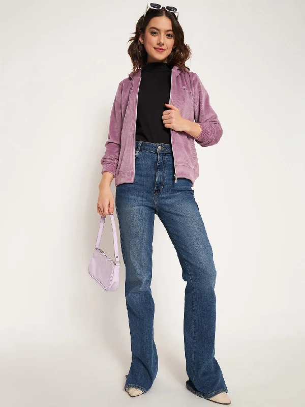 Madame Mauve Solid Sweatshirt