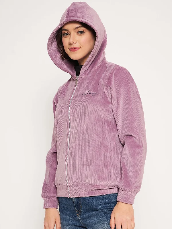 Madame Mauve Solid Sweatshirt