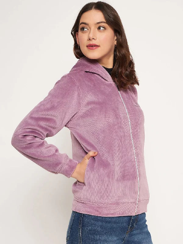 Madame Mauve Solid Sweatshirt