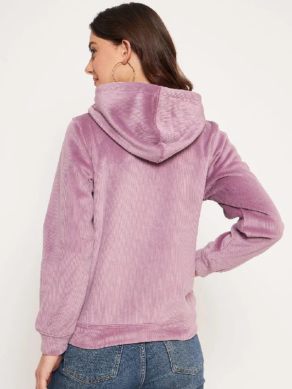 Madame Mauve Solid Sweatshirt