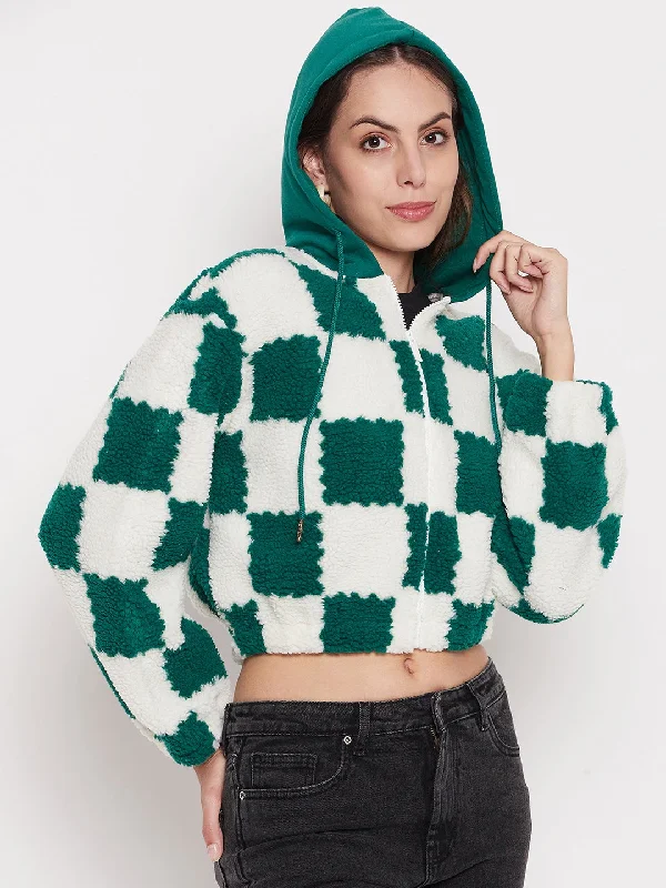 Madame Colour Blocked Bottle Green Sweatshirt