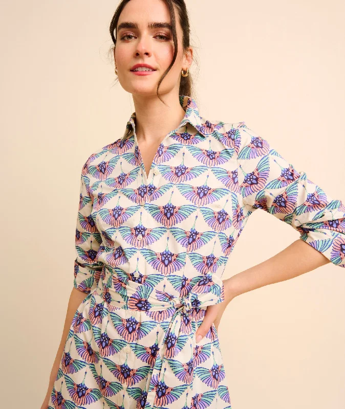 Stretch Cotton Midi Peyton Shirtdress