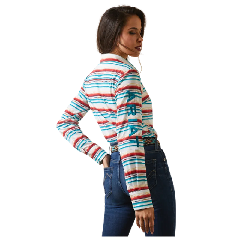 10043551 Ariat Women's Team Kirby Long Sleeve Shirt - Multi Stripe