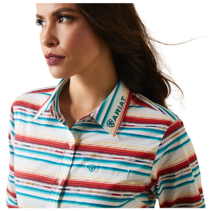 10043551 Ariat Women's Team Kirby Long Sleeve Shirt - Multi Stripe