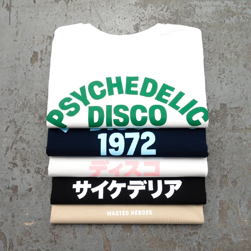 1972 Psychedelic Disco Back Print - Oversized Tshirt - Black