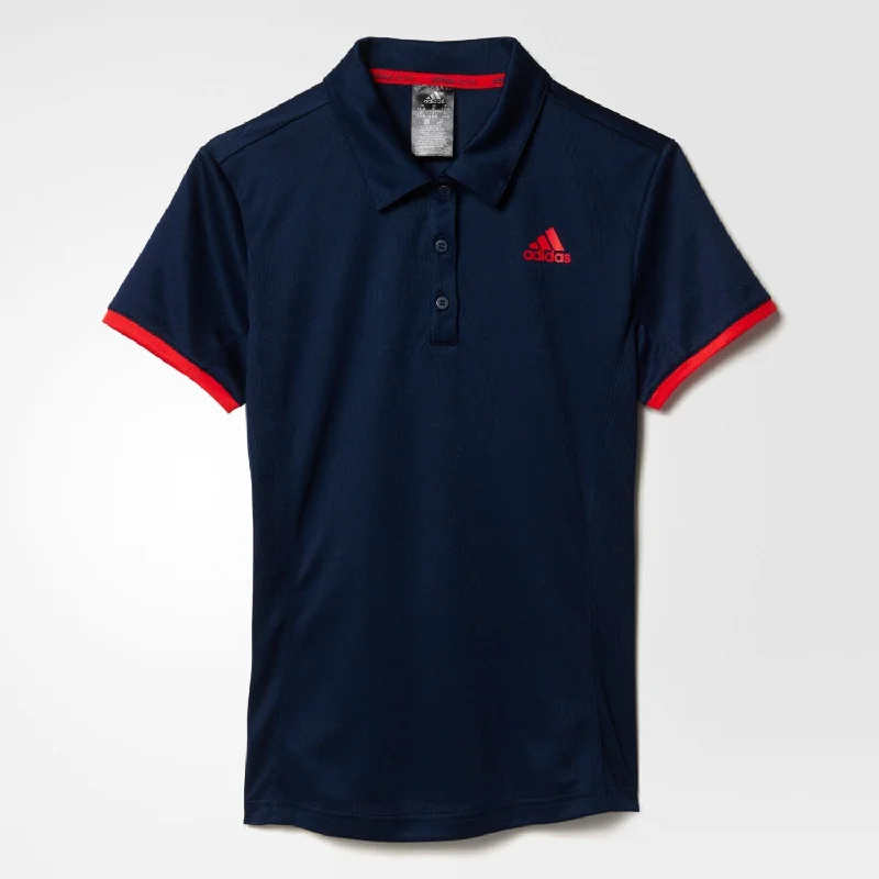 Adidas Women Tennis Court Polo Shirt Navy Red AX8176