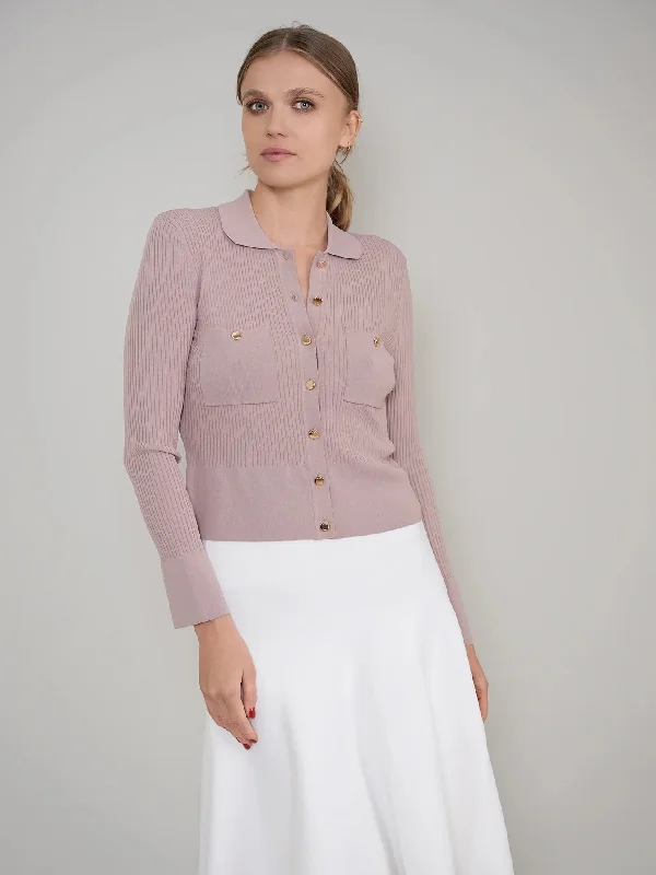 Aleeza Ribbed Button Down Cardigan