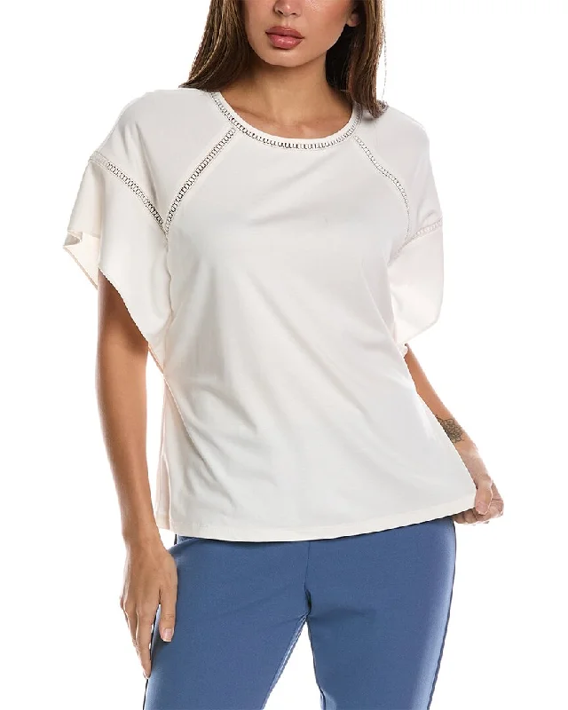 Anne Klein Flounce Sleeve T-Shirt