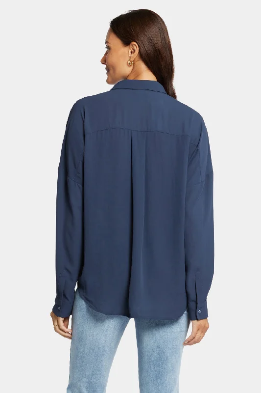 Becky Blouse - Oxford Navy