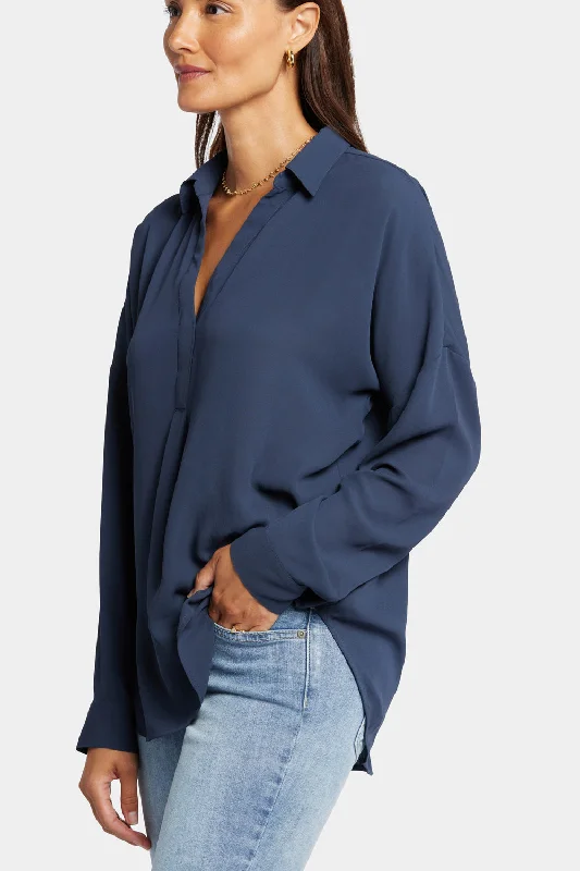 Becky Blouse - Oxford Navy